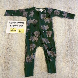 Bonds wondersuit Green Elephant Print Kids zippy
